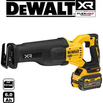 DCS386T1 Aku mečová pila bezuhlíková 18V 1x 54V/6,0Ah Li-lon, kufr TStak DeWalt