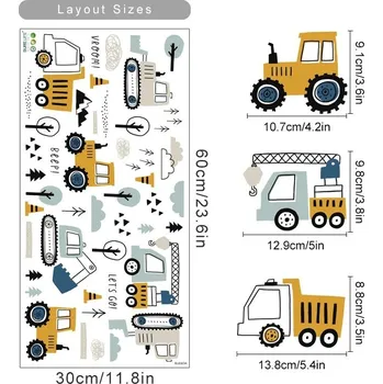 Samolepící dekorace Dětské samolepky auta na zeď | samolepky, dětská dekorace - SL6327A