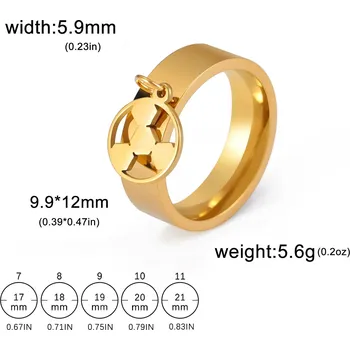 Prsten Ocelový prsten s motivem | dámský šperk - Hexagon Gold , 7