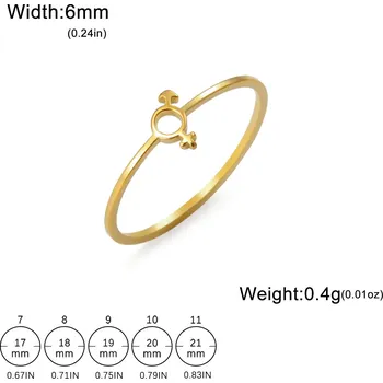 Prsten Cazador prsten gender symbol | ocelový šperk - Hetero-G , 9