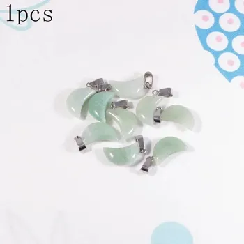 Přívěsek Přívěsek z přírodního kamene tvar měsíc 18x13 mm | amulet, krystal 1 ks - Přírodní avanturín