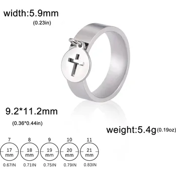 Prsten Ocelový prsten s motivem | dámský šperk - Křížová ocel , 8