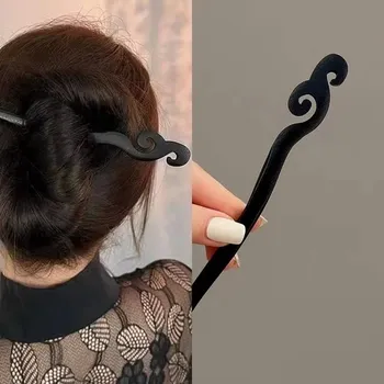 Retro dřevěná jehlice do vlasů pro ženy | dřevěná spona, vlasová ozdoba - 23