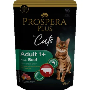Krmivo pro kočku Kapsička Prospera Plus Adult 1+, Beef, Carrot 85g
