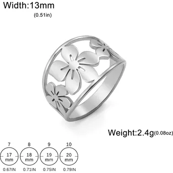 Prsten Cazador dámský ocelový prsten květinový | šperky - Stříbro , 10