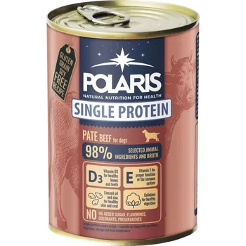 Polaris Single Protein paté Pes Hovězí, konzerva 400 g PRODEJ PO BALENÍ (6 ks)