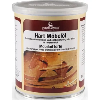 Olej na dřevo HARD FURNITURE OIL - bezbarvý tvrdý olej na nábytek - 1 l , 10 GLOSS - matný