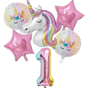 Party dekorace Jednorožčí sada balonků na narozeniny | narozeninová dekorace, party výzdoba - 1 , 32 palců