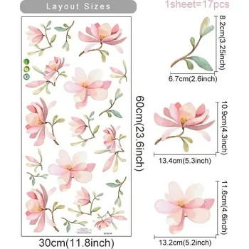 Samolepící dekorace Boho květinové samolepky na zeď pro děti | dětské samolepky, dekorace stěny - SL3321A