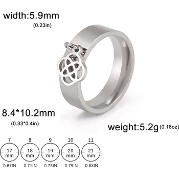 Prsten Ocelový prsten s motivem | dámský šperk - Knot Steel , 7