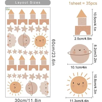 Samolepící dekorace Duhové samolepky do dětského pokoje | dětské nálepky, dekorace na zeď - SL6324B