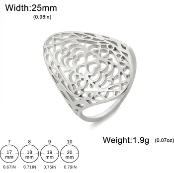 Prsten Filigránový prsten z oceli | Dámský šperk - Stříbro , 10