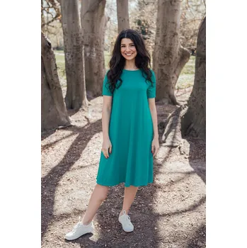 Dámské šaty Bambusové šaty Madison s kr. rukávem zelené Velikost: L