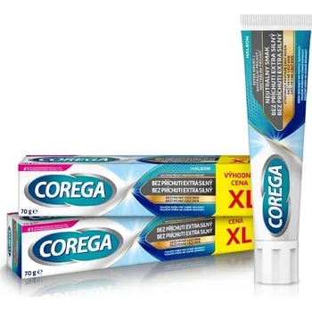 Lepidlo na zuby Corega Extra Strong Neutral fixační krém 2x70 g