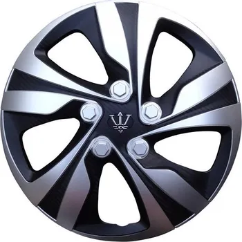 Poklice na kolo Kryty kol EVO NAVERO 14", černo-stříbrné - sada 4ks