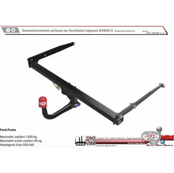 Tažné zařízení Tažné zařízení Ford Puma 06/2024-> SV 003-540, SVC GROUP