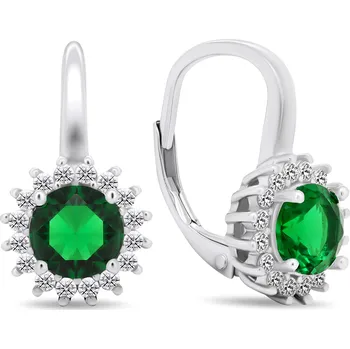 Náušnice Brilio Silver Třpytivé stříbrné náušnice se zirkony EA423WG + 2 měsíce na vrácení zboží