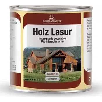 Lak na dřevo Borma wachs HOLZ LASUR – tónovaný impregnační voskový nátěr 0,75l, bezbarvý