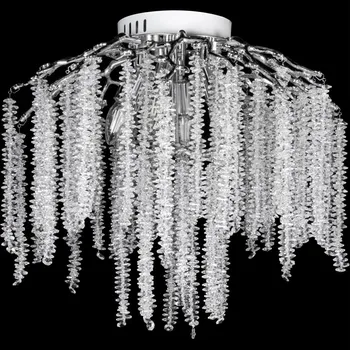 Přisazený lustr 6xE14/60W/230V + 3xLED/3W pr. 54 cm lesklý chrom