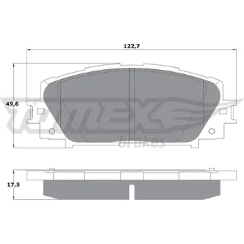 Brzdová destička Sada brzdových destiček, kotoučová brzda TOMEX C TX 16-09