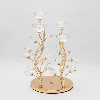 Svícen Dekorační svícen 20x34 cm zlatá