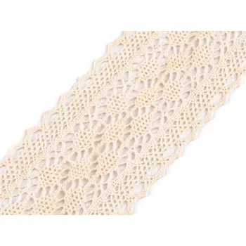 Bavlněná krajka / vsadka paličkovaná šíře 60 mm