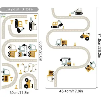 Samolepící dekorace Dětské samolepky auta na zeď | samolepky, dětská dekorace - SL6420B