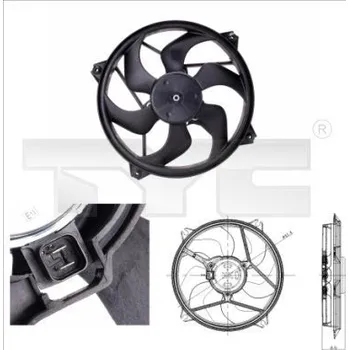 Chladič motoru Větrák, chlazení motoru TYC 805-0001
