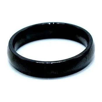 Prsten Ocelový prsten pro páry hladký | snubní prsten, módní šperk - Černá 4mm , 5