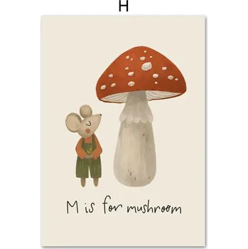 Obraz Boho plakát do dětského pokojíčku | dětský obraz, retro poster - H , 15 x 20 cm bez rámu