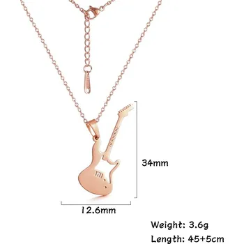 Přívěsek Cazador hudební přívěsek | šperky - Kytara-růžová