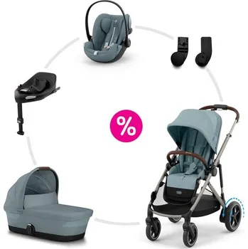 Dětské zboží Cybex e-Gazelle S + Cot S + Cloud G Plus + Base G + adaptéry 2025 - Stormy Blue
