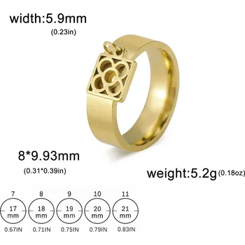 Prsten Ocelový prsten s motivem | dámský šperk - Barcelonský květ G , 10