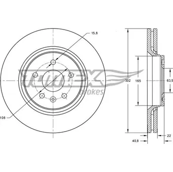 Brzdový kotouč Brzdový kotouč TOMEX TX 74-14