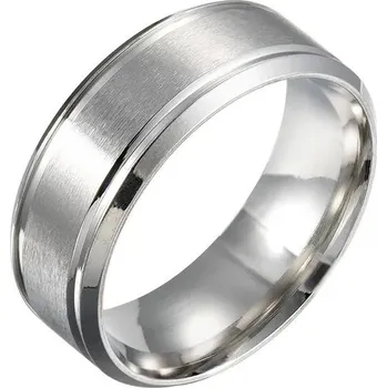 Prsten Matný pánský snubní prsten z oceli | pánský prsten, snubní prsten - Stříbro 801 , 7