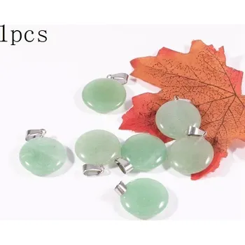 Přívěsek Přívěsek přírodní kámen s náhrdelníkem | minerální šperk 1 ks - Přírodní avanturín