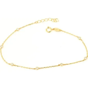 Náramek GEM-JEWEL ZLNA1529F Zlatý náramek se zirkony 17-19 cm