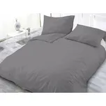 XPOSE® Mikrosaténové povlečení KLARISA - šedé 140x200 cm, 70x90 cm, Mikrosatén + Prodloužená možnost vrácení zboží do 50 dnů