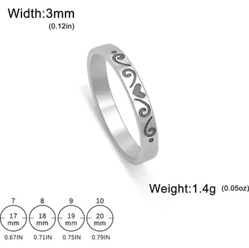 Prsten Prsten srdce ocelový | šperk - Stříbro , 8