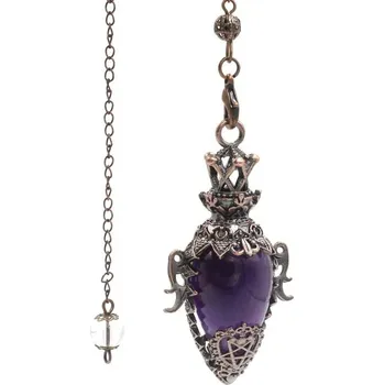 Sběratelství Kyvadlo z přírodního kamene pro věštění | věštecký nástroj - Ametyst 1