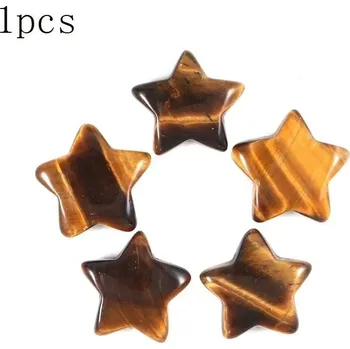 Sběratelství Přírodní krystal hvězda 20mm | ochranný amulet 1 ks - Přírodní tygří oko