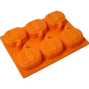 Silikonová forma na Halloween | cukrářské potřeby - 6 mřížkové dýně