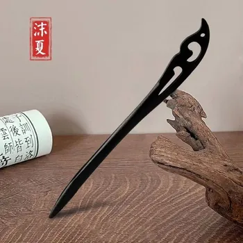 Retro dřevěná jehlice do vlasů pro ženy | dřevěná spona, vlasová ozdoba - 15