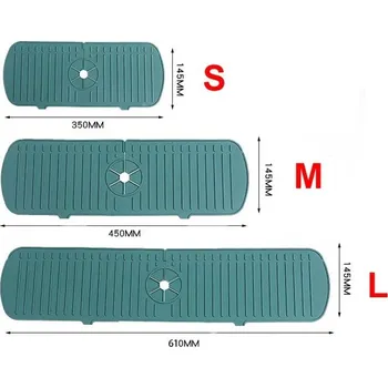 Odkapávač na nádobí Silikonová odkapávací podložka pod baterii | kuchyňské vybavení 1 ks - Zelený , M