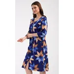 Vienetta Dámské domácí šaty s tříčtvrtečním rukávem Sára: tmavě modrá 4XL