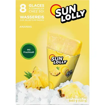 Zmrzlina SUN LOLLY ZMRZLINA k domácímu zmražení ANANAS 8ks