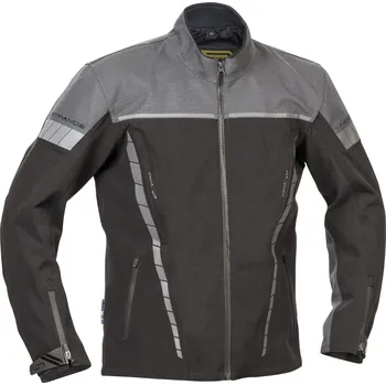 Moto bunda Lindstrands Bydalen Black/steel grey Velikosti pánské: 62 Pánská textilní motocyklová bunda