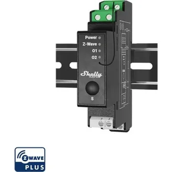 Příslušenství k domovnímu zvonku EST SHELLY MODUL SPÍNACÍ NA DIN LIŠTU 2X16A, MĚŘENÍ SPOTŘEBY, Z-WAVE SHELLY WAVE PRO 2PM