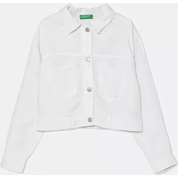 Chlapecká bunda Dětská bunda United Colors of Benetton bílá barva, 21AQCN060 21AQCN060.G.Seasonal 00X, vel. 140