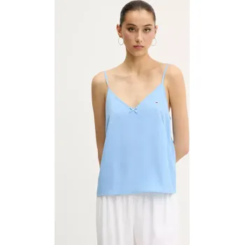 Dámská halenka Halenka Tommy Jeans dámská, modrá barva, hladká, DW0DW20604 50X, vel. XL